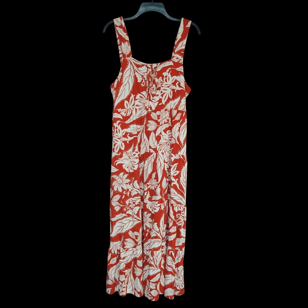 Who What Wear Red and White Floral Maxi Dress